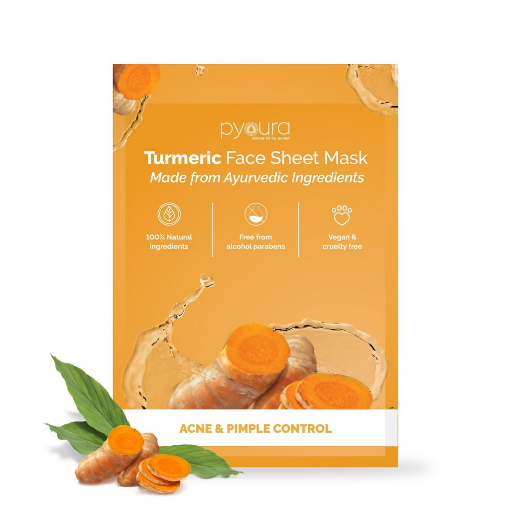 Pyoura Turmeric Infused Face Sheet Mask | Grocsy