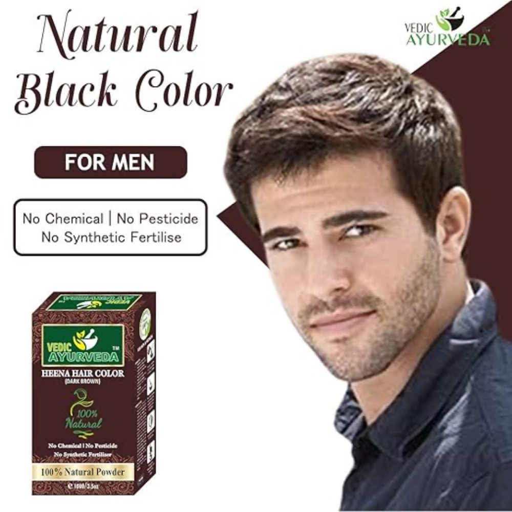 VedicAyurveda Dark Brown Hair Color | Grocsy