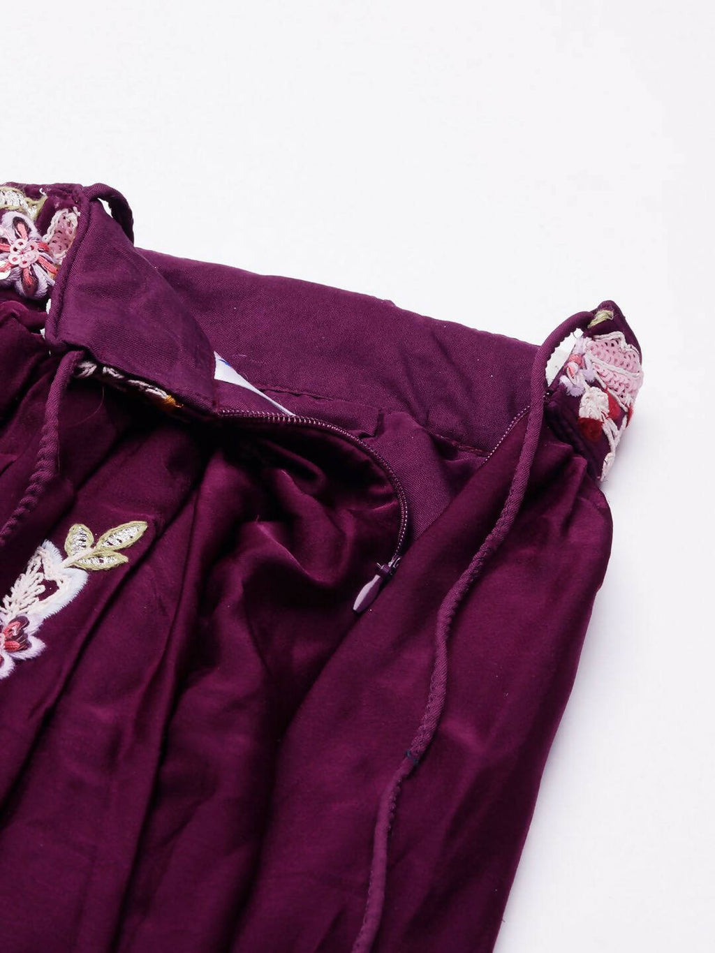 House of Panchhi Burgundy Georgette Sequins and thread embroidery Lehenga choli & Dupatta | Grocsy