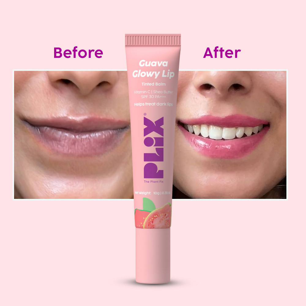 PLIX The Plant Fix Guava Glowy Lip Tinted Balm | Grocsy