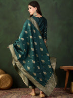 Sangria Woven Design Kurta & Trouser With Dupatta | Grocsy