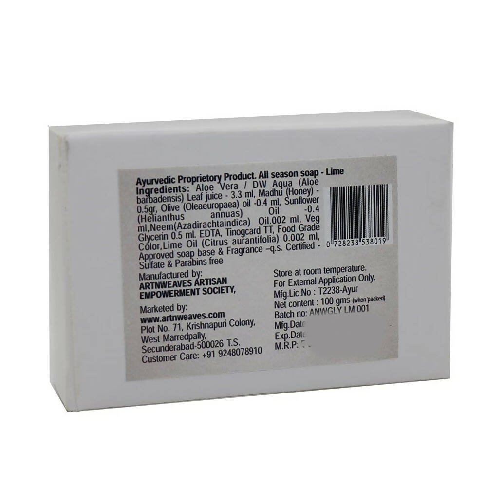 artNweaves Lime Handmade Soap | Grocsy