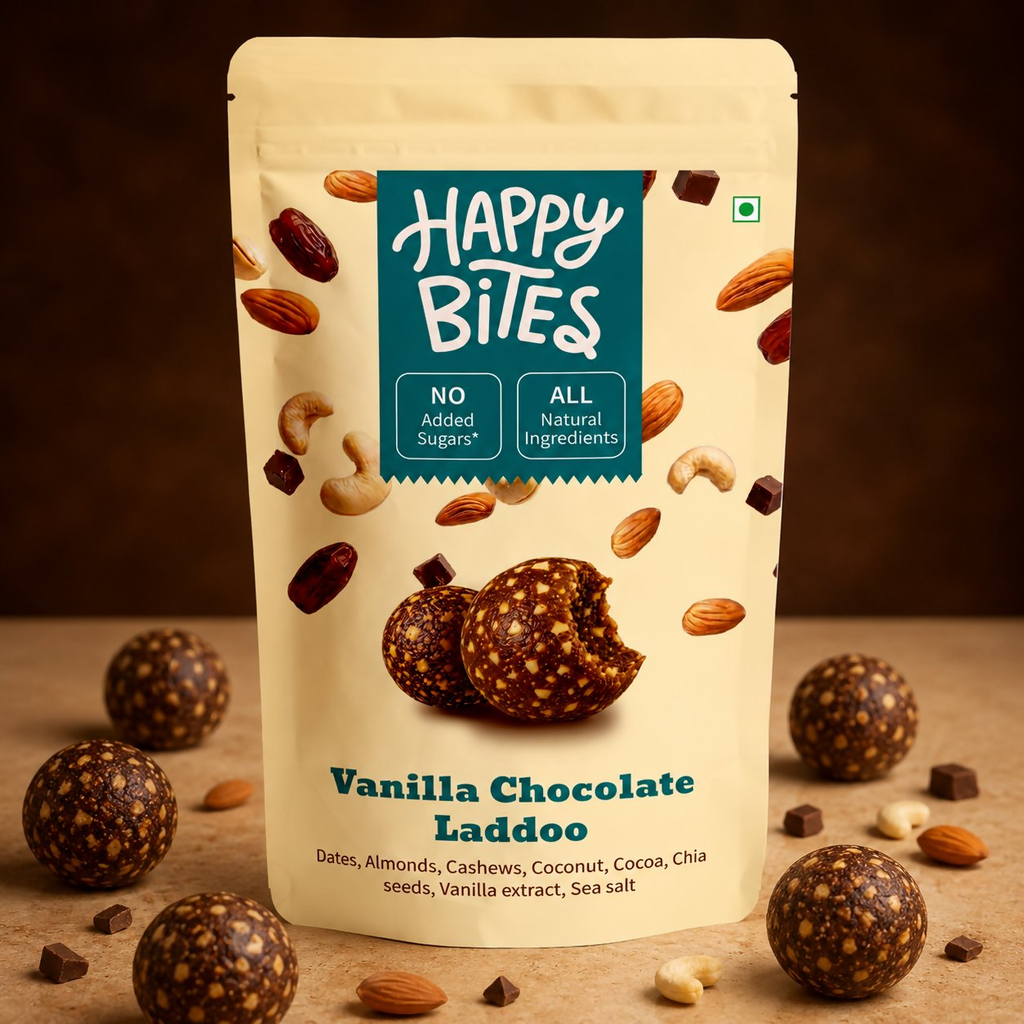 Happy Bites Vanilla Chocolate Laddoo | Grocsy