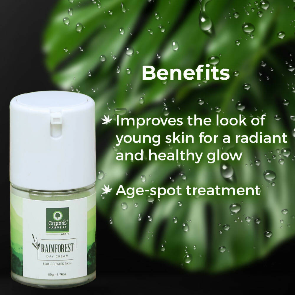 Organic Harvest Rainforest Day Cream For Irritated Skin | Grocsy