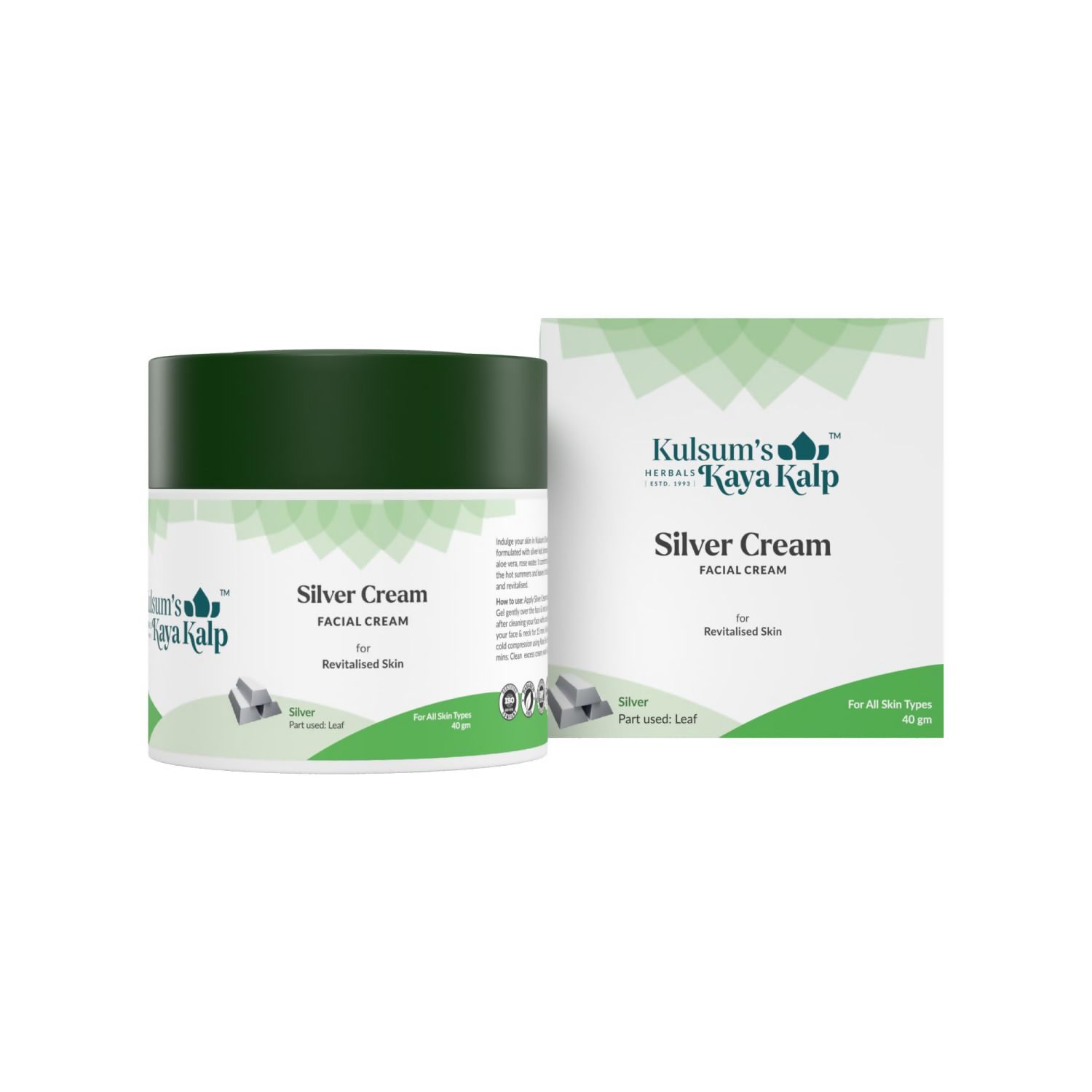 Kulsum's Kaya Kalp Silver Cream For Revitalised Skin | Grocsy