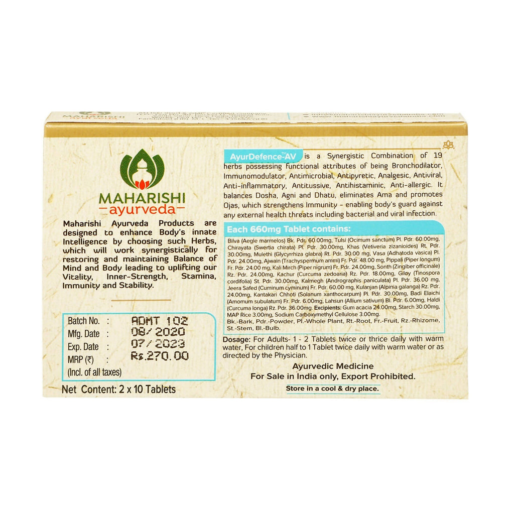 Maharishi Ayurveda AyurDefence-AV Tablets - Swadesiicart