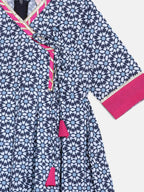 Ahalyaa Multi Crepe Printed Kids Kurta Sharara Set With Dupatta For Girls | Grocsy