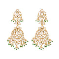 Nuyug 22K Gold Plated Chandbali Stone Drop Kundan Earrings | Grocsy