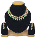Joban Fashion C.Green kundan work Necklace Set | Grocsy