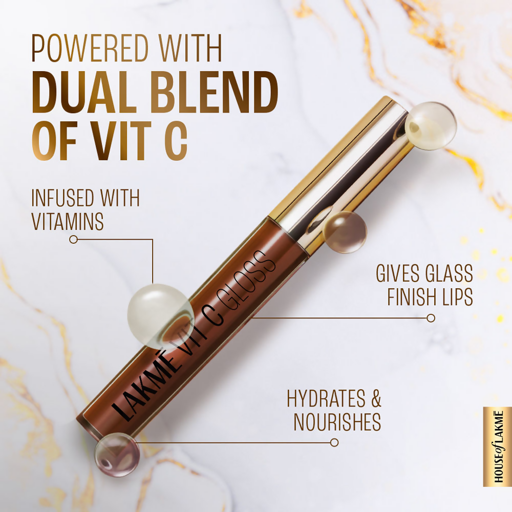 Lakme Superglow Vit C Gloss - Coca Brown | Grocsy
