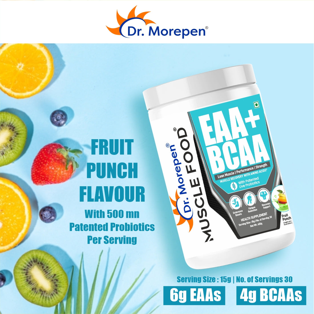 Dr Morpen Eaa+Bcaa Fruit Punch | Grocsy