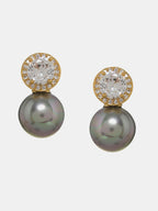 Diamond Studs with Silver Drop- Ruby Raang | Grocsy