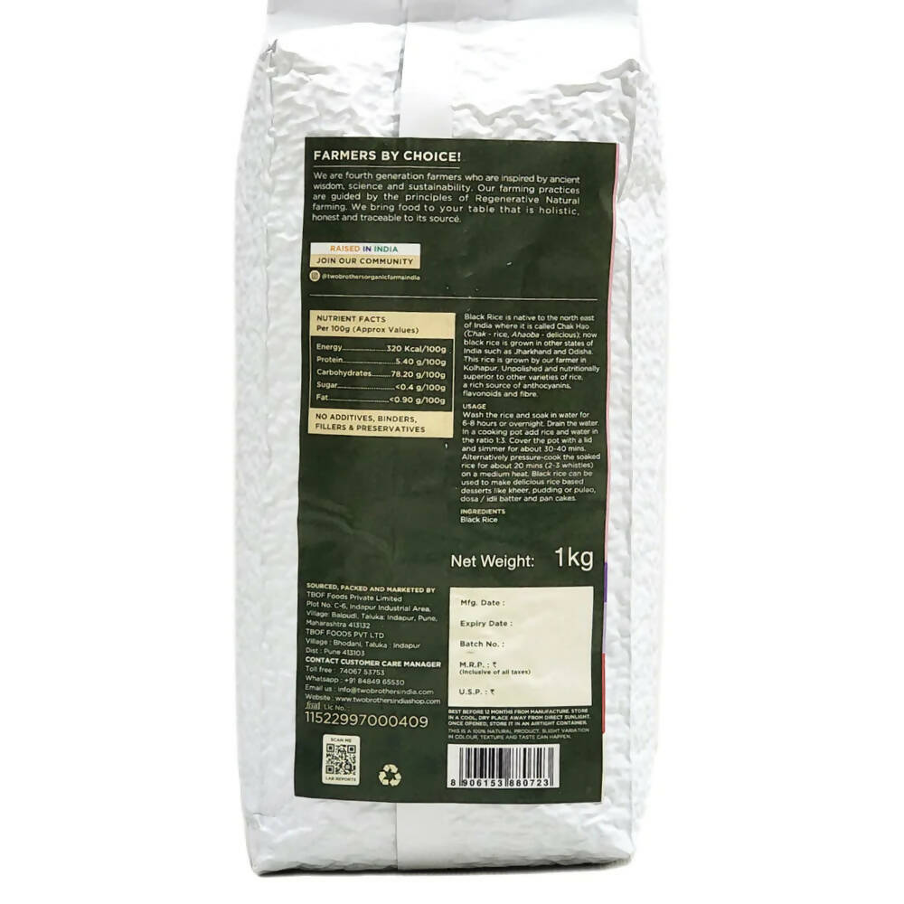 Two Brothers Organic Farms Black Rice | Grocsy