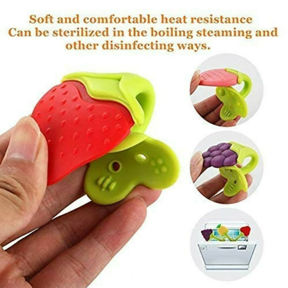 BabyGo Silicone BPA Free Natural Organic Nipple Teethers With Storage Box | Grocsy