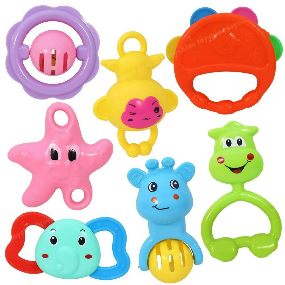 Toyshine Rattle with Teathers Combo for New Born Babies | Grocsy