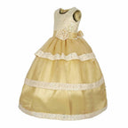 Asmaani Baby Girl's Off White Colour Satin A-Line Maxi Full Length Dress (AS-DRESS-22111) | Grocsy