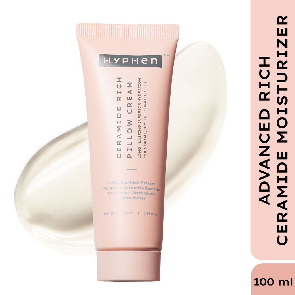 Hyphen By Kriti Sanon 10% Heartleaf & 7% Ceramides-Nmf Face Cream Moisturizer Rich Pillow Cream | Grocsy