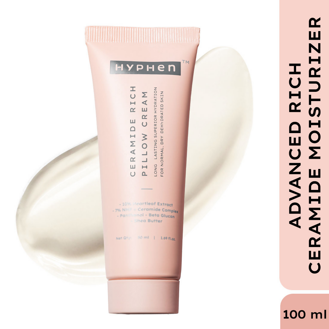 Hyphen By Kriti Sanon 10% Heartleaf & 7% Ceramides-Nmf Face Cream Moisturizer Rich Pillow Cream | Grocsy