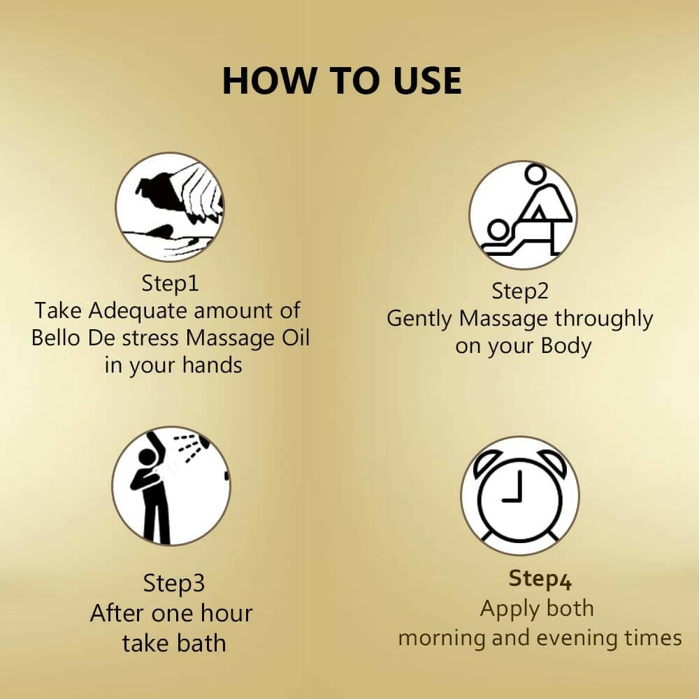 Bello Herbals Destress Massage Oil | Grocsy