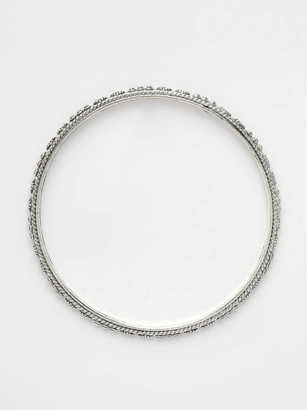 NVR Women's Set of 6 Silver-Toned German Silver Oxidised Bangles | Grocsy