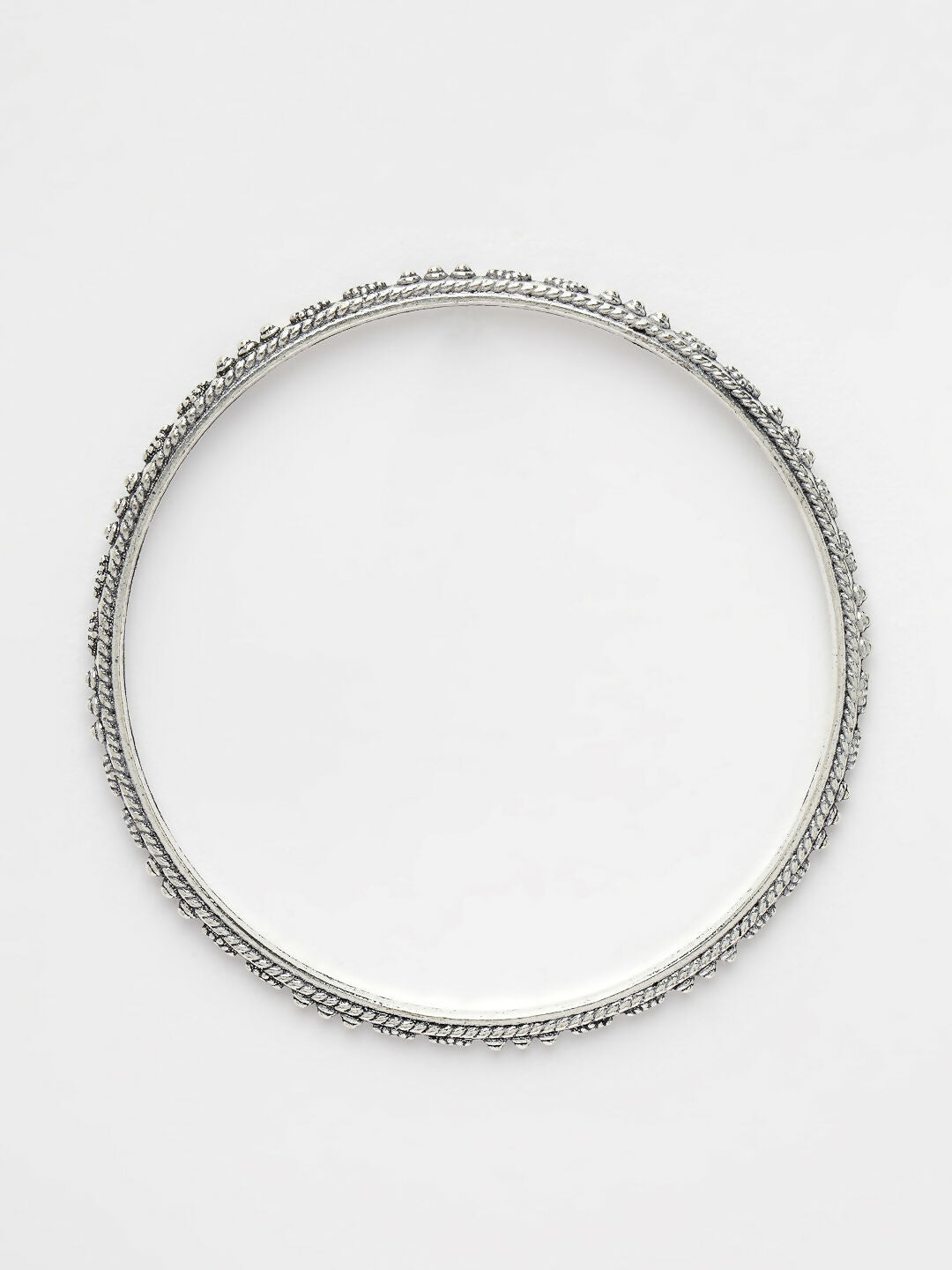NVR Women's Set of 6 Silver-Toned German Silver Oxidised Bangles | Grocsy