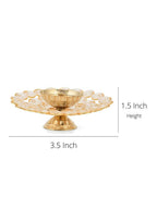 Craftvatika Gold Small Brass Puja Akhand Diya | Grocsy