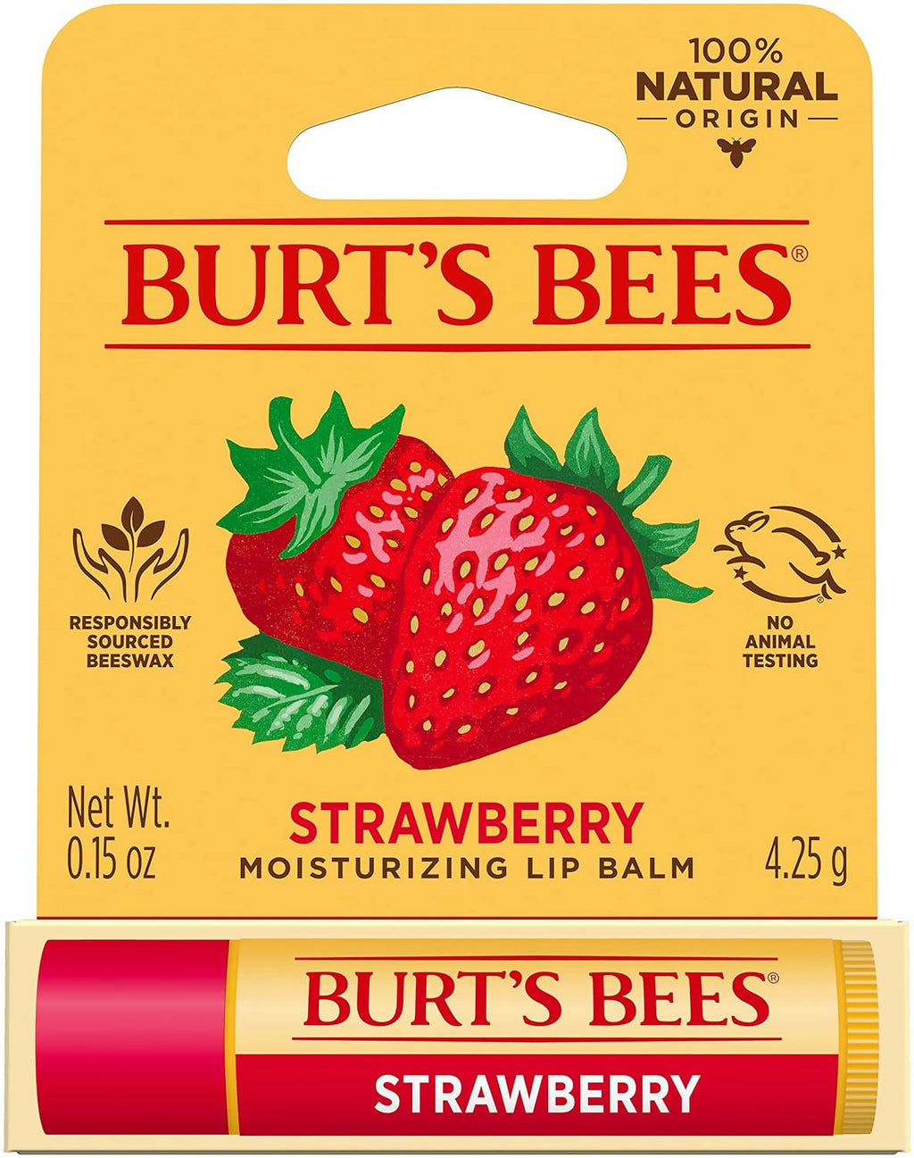 Burt's Bees Moisturizing Lip Balm - Strawberry | Grocsy