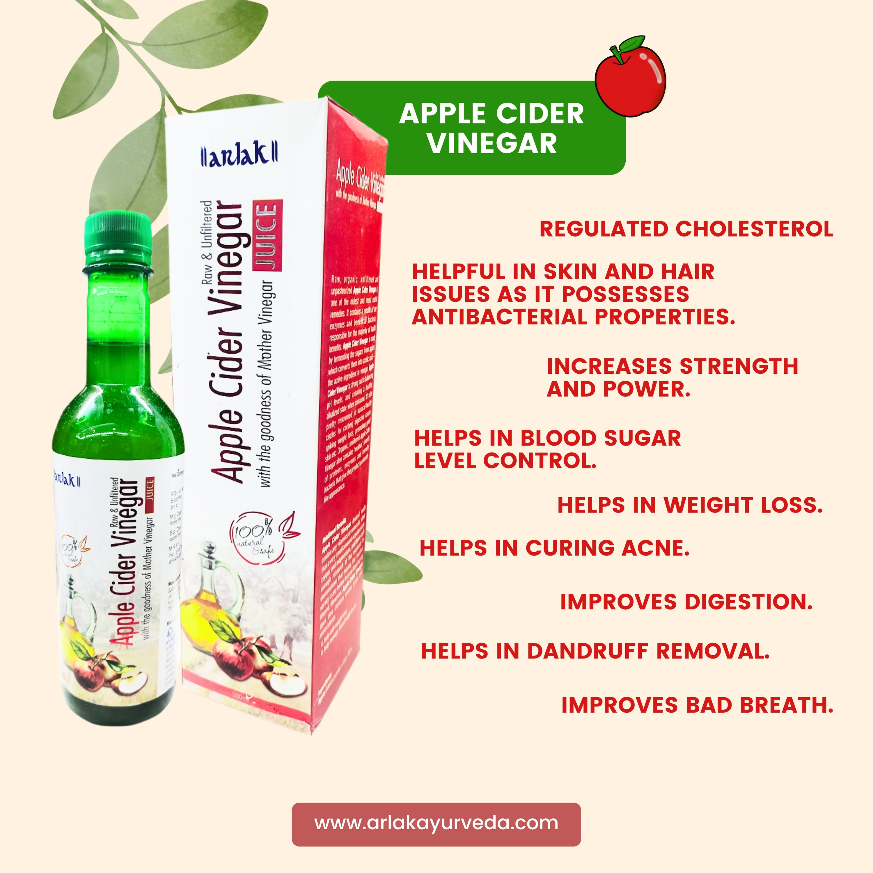 Arlak Raw & Unflitered Apple Cide Vinegar | Grocsy