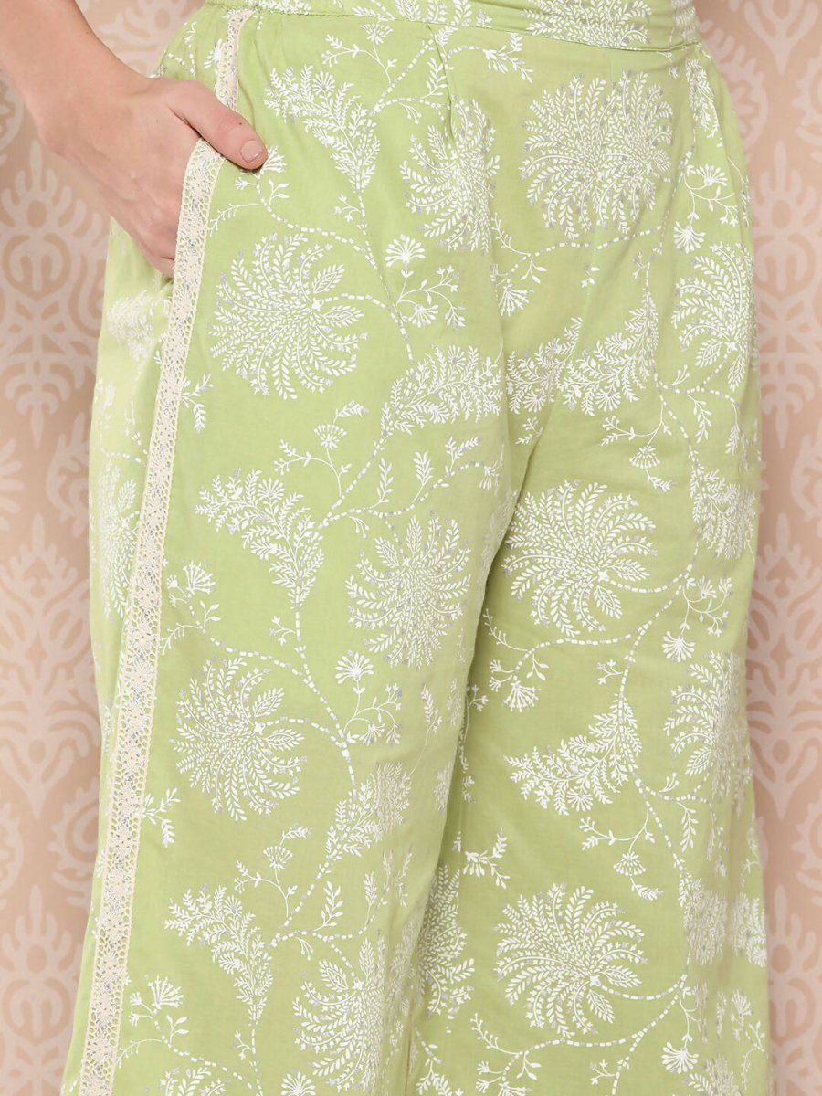 Ahalyaa Women's Traditional Wear Co-ods - Pista Green | Grocsy