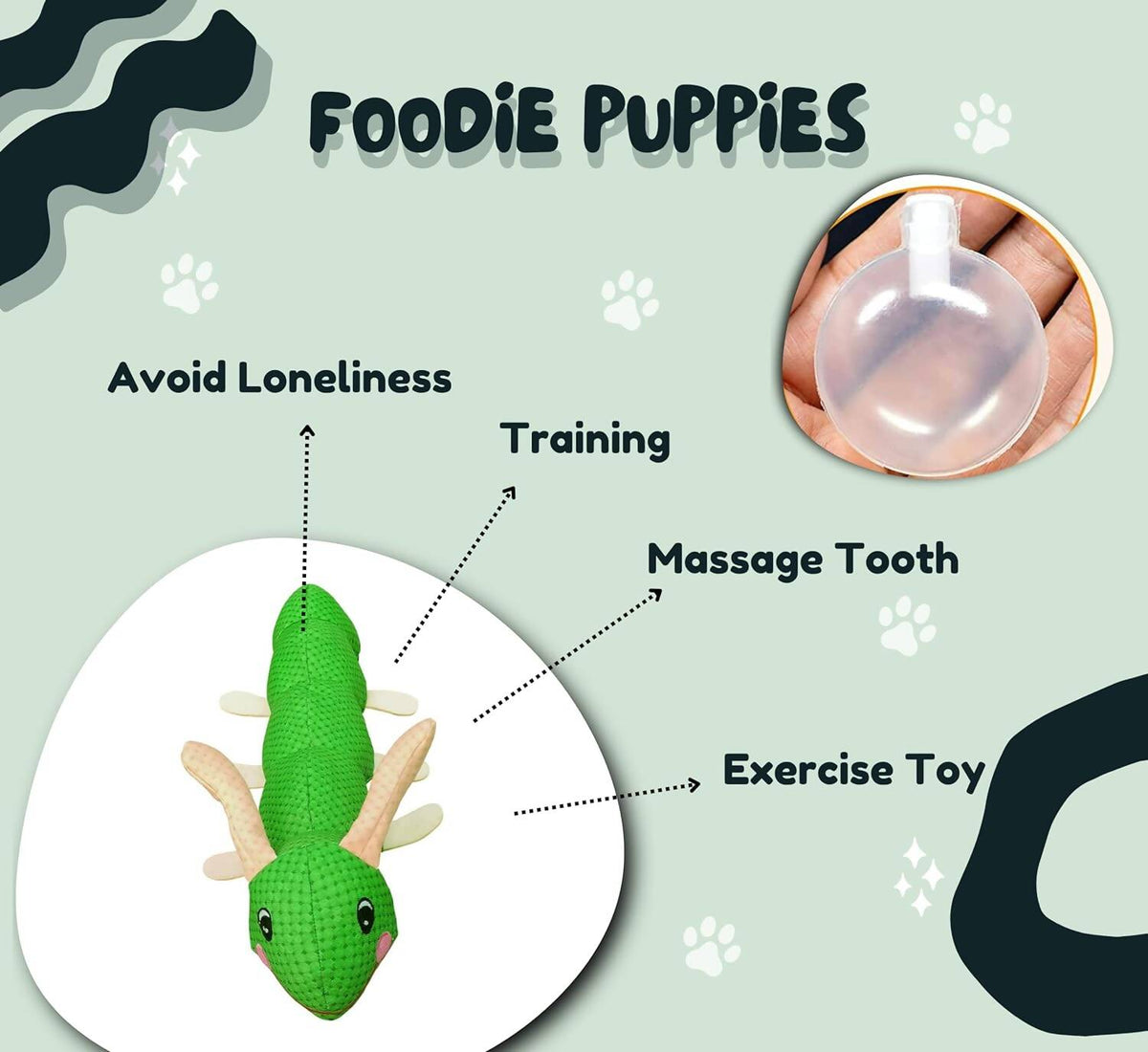 Foodie Puppies Caterpillar Crinkle Squeaky Plush Dog Toy | Grocsy