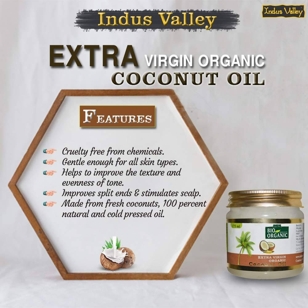 Indus Valley Bio Organic Extra Virgin Organic Coconut Oil | Grocsy