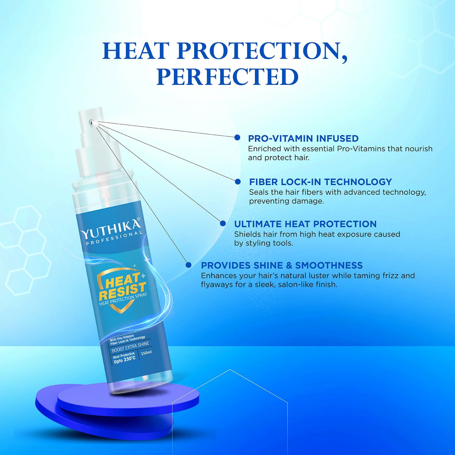 Yuthika Professional Heat Protection Spray | Grocsy