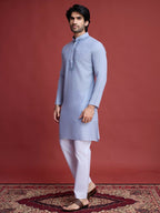 Vastranavya Exclusive Festival Wear Viscose Mirror Work on Self Weaving Kurta Only | Grocsy