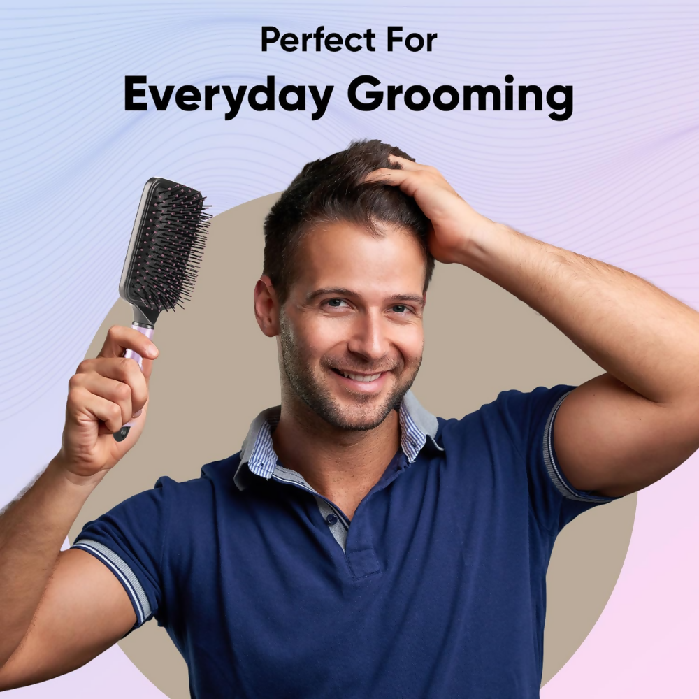 Vega Paddle Hair Brush with Cleaning Comb | Grocsy