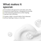 Parasoft Glycerine & Aloe Vera Translucent Bathing Bar | Grocsy
