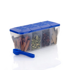 RILION Multipurpose Plastic 4 In 1 Masala Box for Kitchen | Grocsy