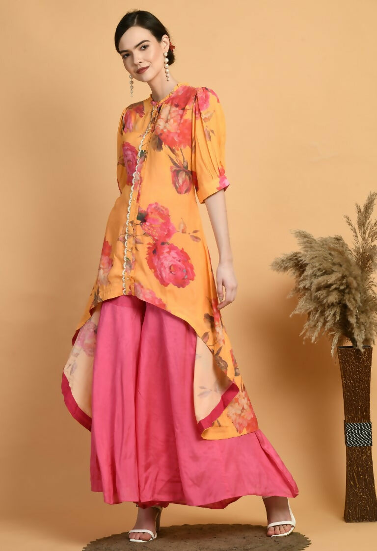 Joban Fashion Mustard Maslin Kurta Set | Grocsy