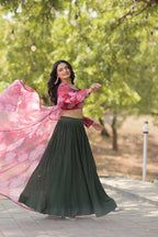 Vastranavya Latest Fancy Party Wear Lehenga Choli With Shrug - Pink | Grocsy