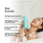 Foxtale Hydrating Body Wash With Hyaluronic Acid & Ceramides Locks In Moisture Reduces Body Odour | Grocsy