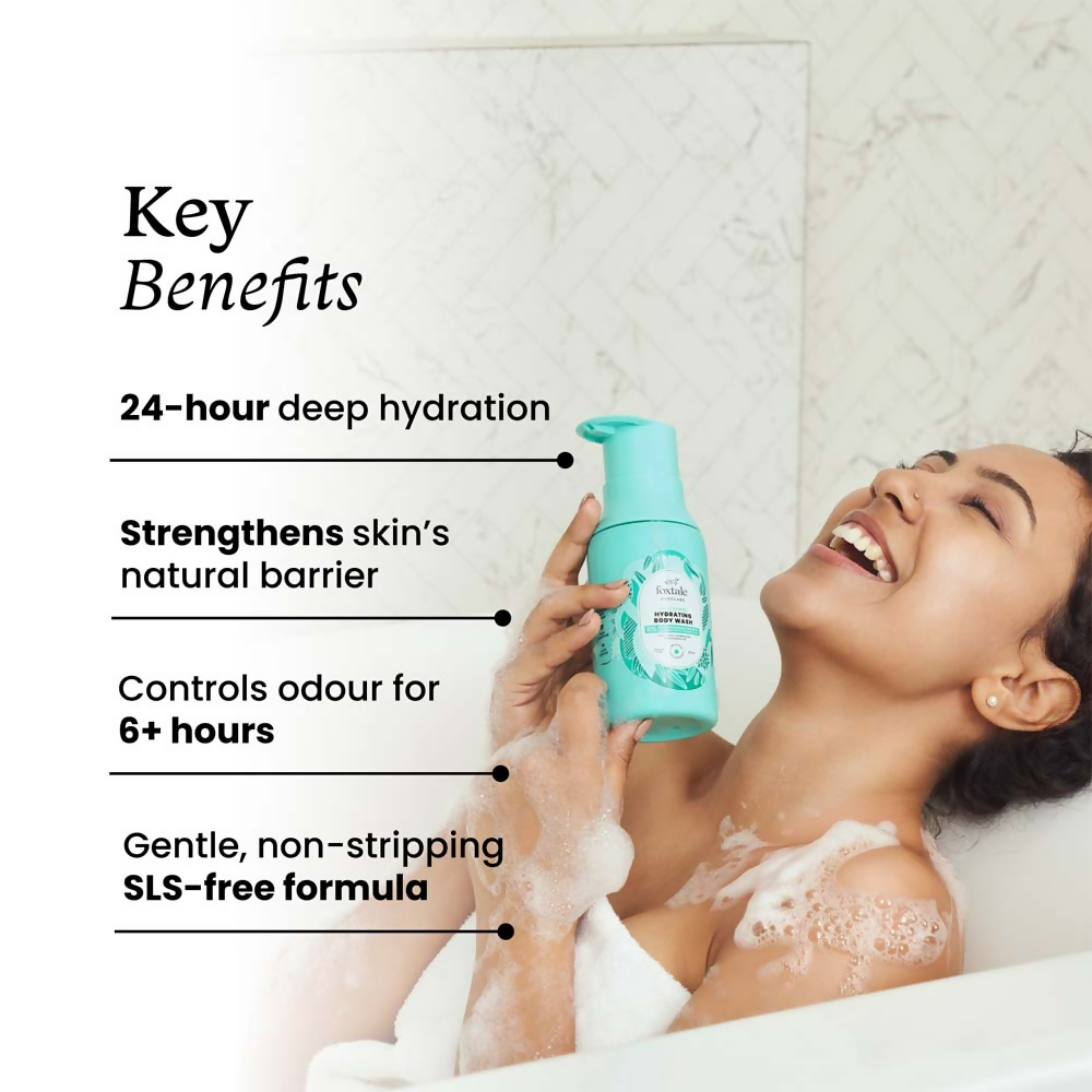 Foxtale Hydrating Body Wash With Hyaluronic Acid & Ceramides Locks In Moisture Reduces Body Odour | Grocsy