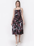 Myshka Multi Color Crepe Printed Dress | Grocsy