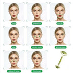 WishCare Face Massage Jade Roller For Glowing Skin - Green | Grocsy