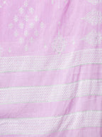 Myshka Cotton Printed 3/4 Sleeve Round Pink Women Kurta set | Grocsy