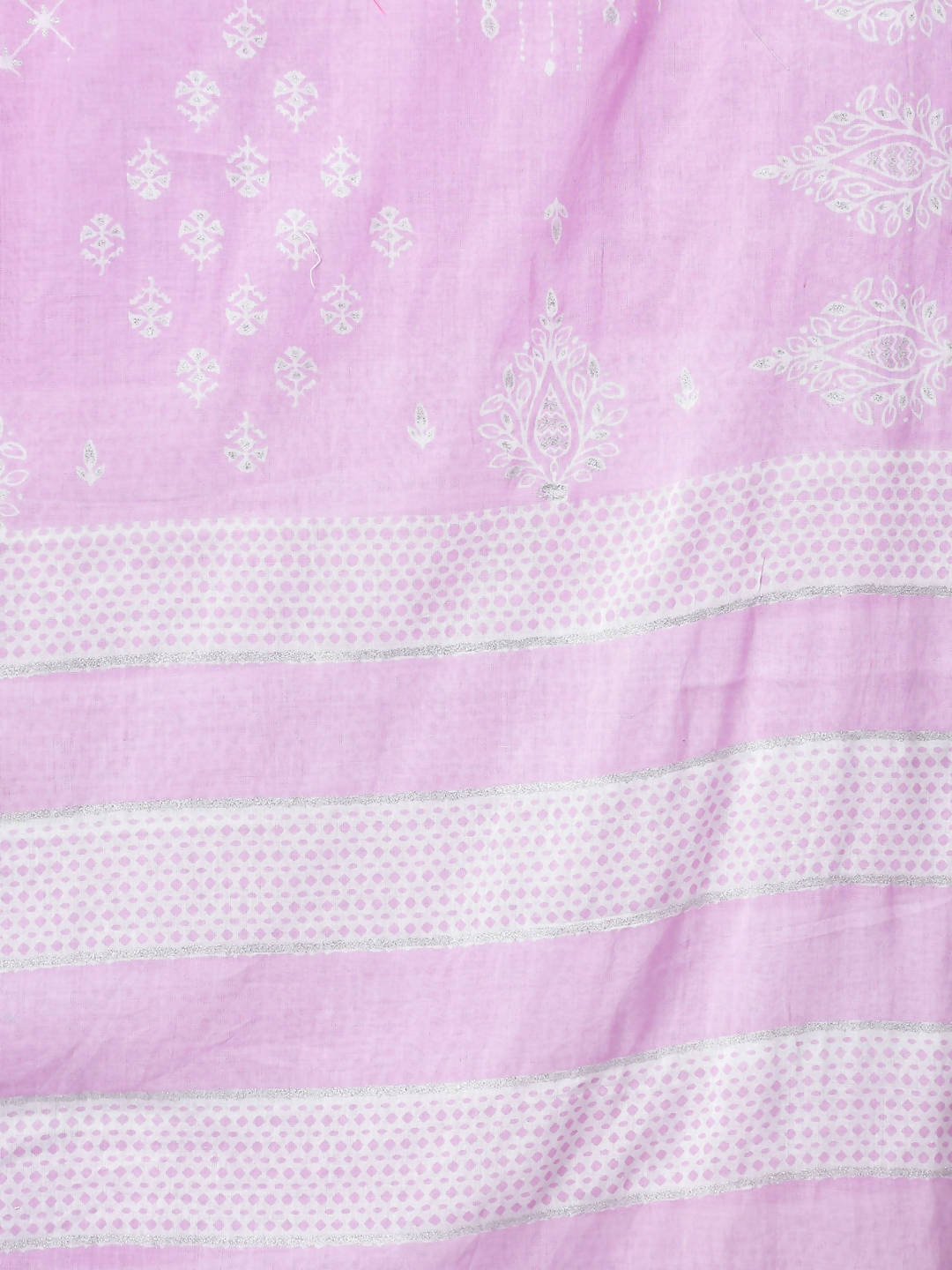 Myshka Cotton Printed 3/4 Sleeve Round Pink Women Kurta set | Grocsy