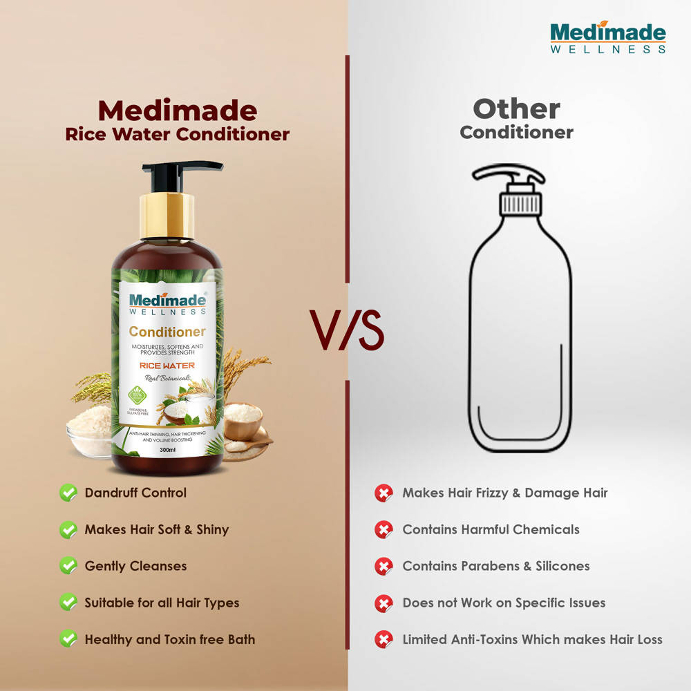 Medimade Wellness Rice Water Hair Conditioner | Grocsy
