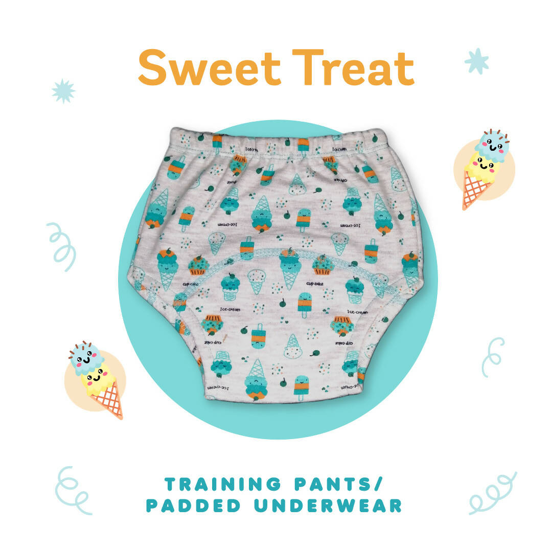 Kindermum Cotton Padded Pull Up Training Pants/Padded Underwear For Kids Sweet Treat & Transport-Set of 2 pcs | Grocsy