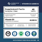 Carbamide Forte Cholecalciferol - 60000 IU Vitamin D3 Tablets