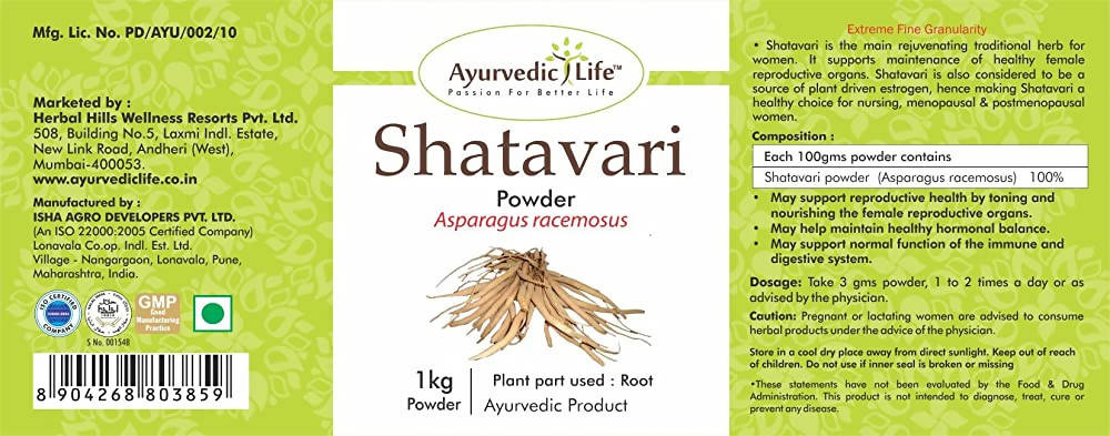 Ayurvedic Life Shatavari Powder | Grocsy