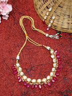 Kundan Choker With Earrings - Ruby Raang | Grocsy