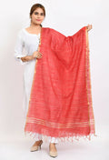 Mominos Fashion Moeza Women's Cotton Zari Box Red Dupatta | Grocsy